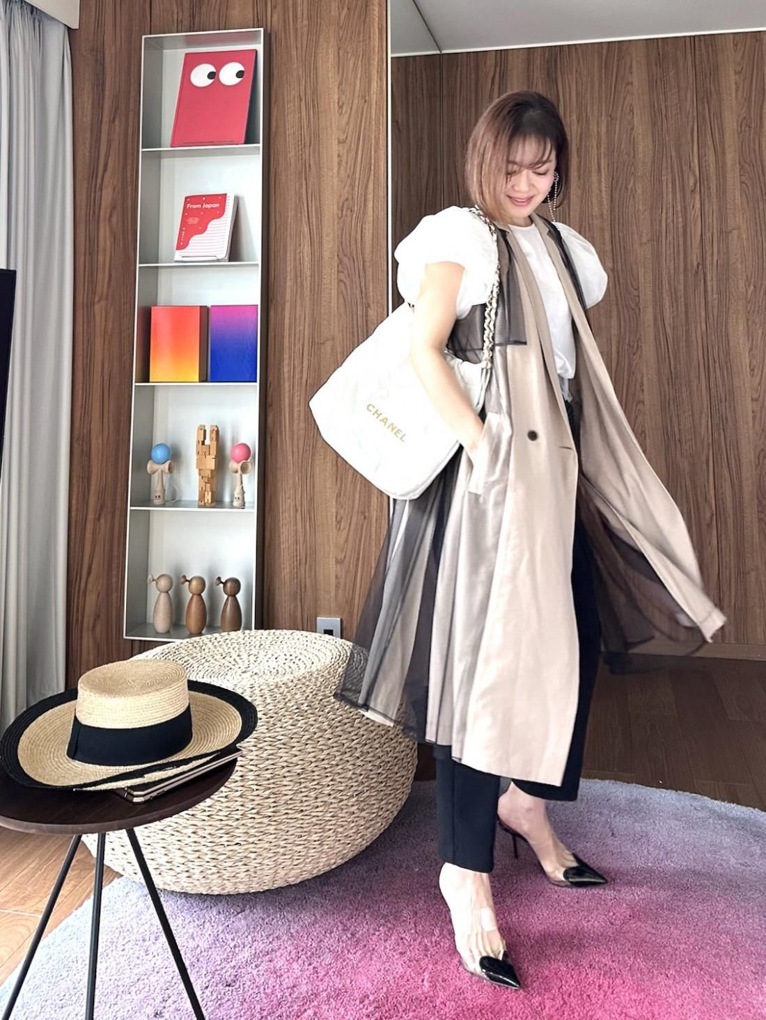 ASKYY レイヤードジレ チュールロングジレ