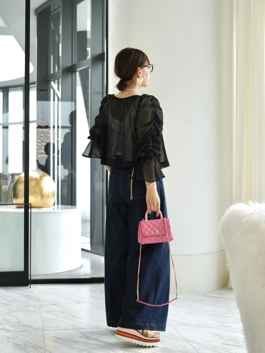 【イデアルーチェ】 ASAKO ブラウス ブラック 新品‼️ アサコブラウス