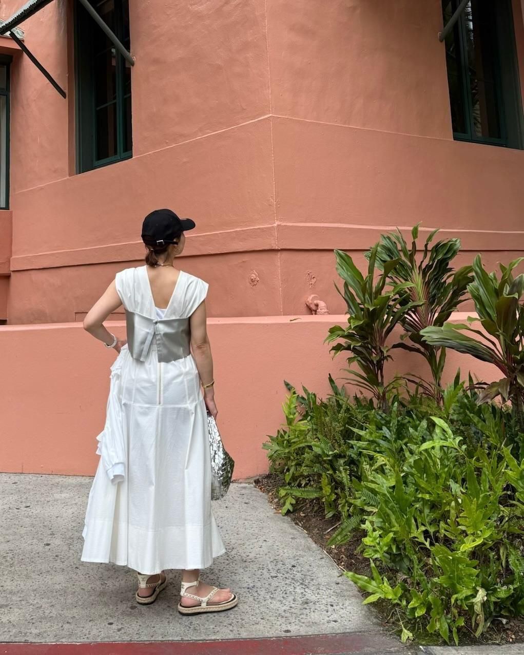 エコレザーキャミ【シルバー】