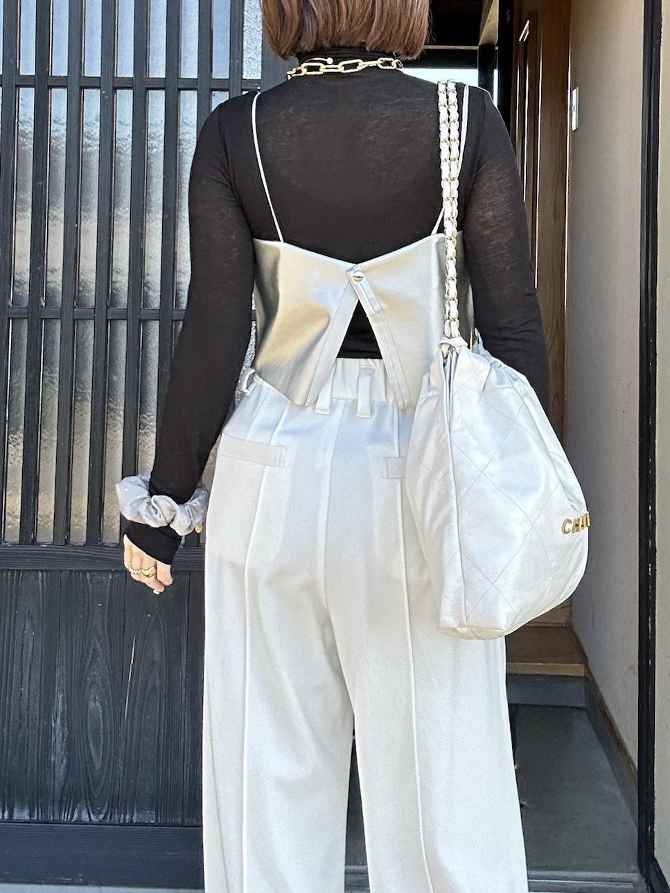 エコレザーキャミ【ｼﾙﾊﾞｰ】