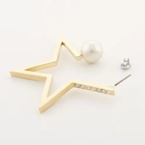 162 イタリア製クロス＆イタリア星型レザー✖︎ステンレス　ピアスorイヤリング 162 イタリア製クロス＆イタリア星型レザー✖︎ステンレス