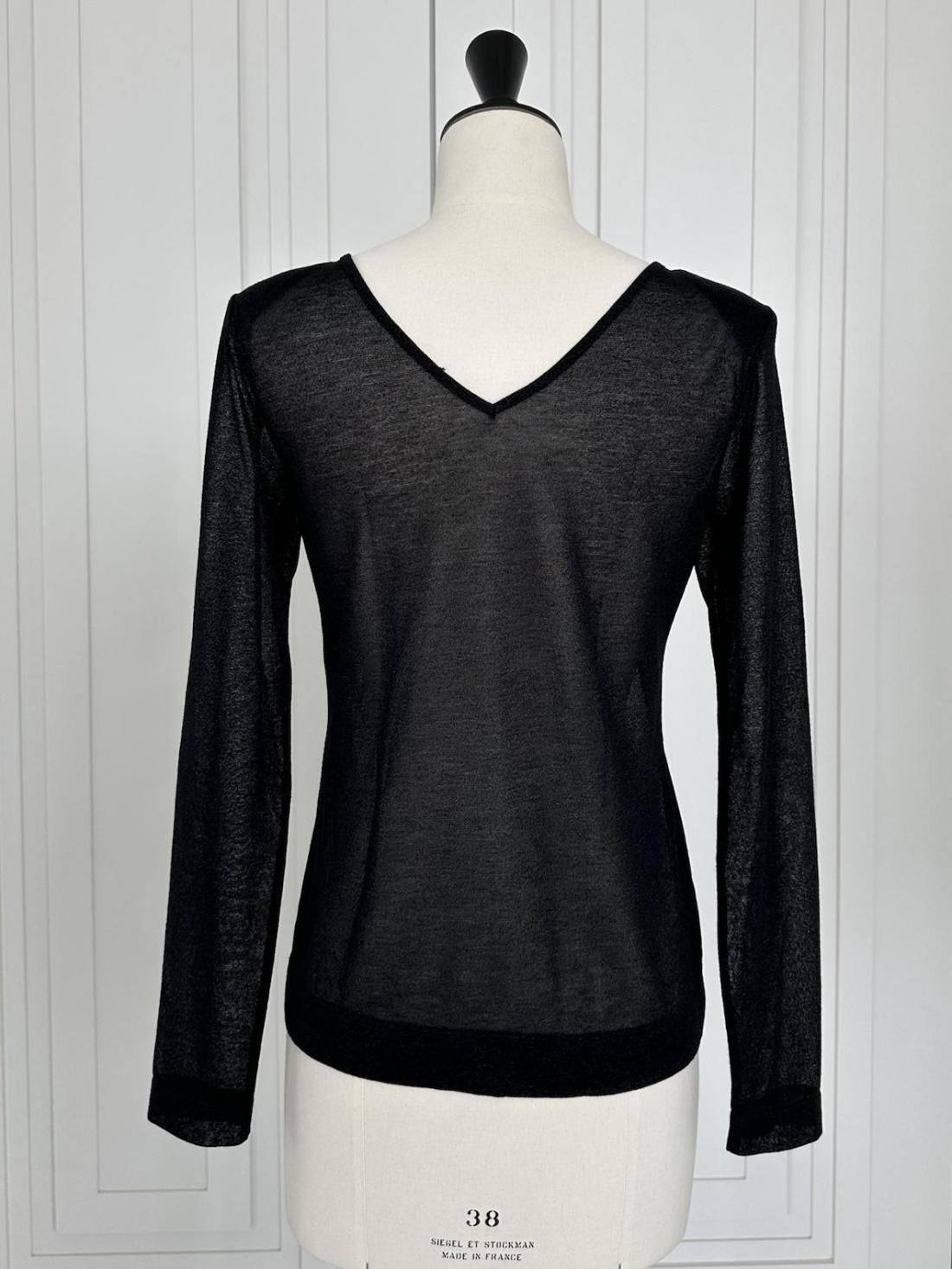 キラキラショルダーロンT【ﾌﾞﾗｯｸ】