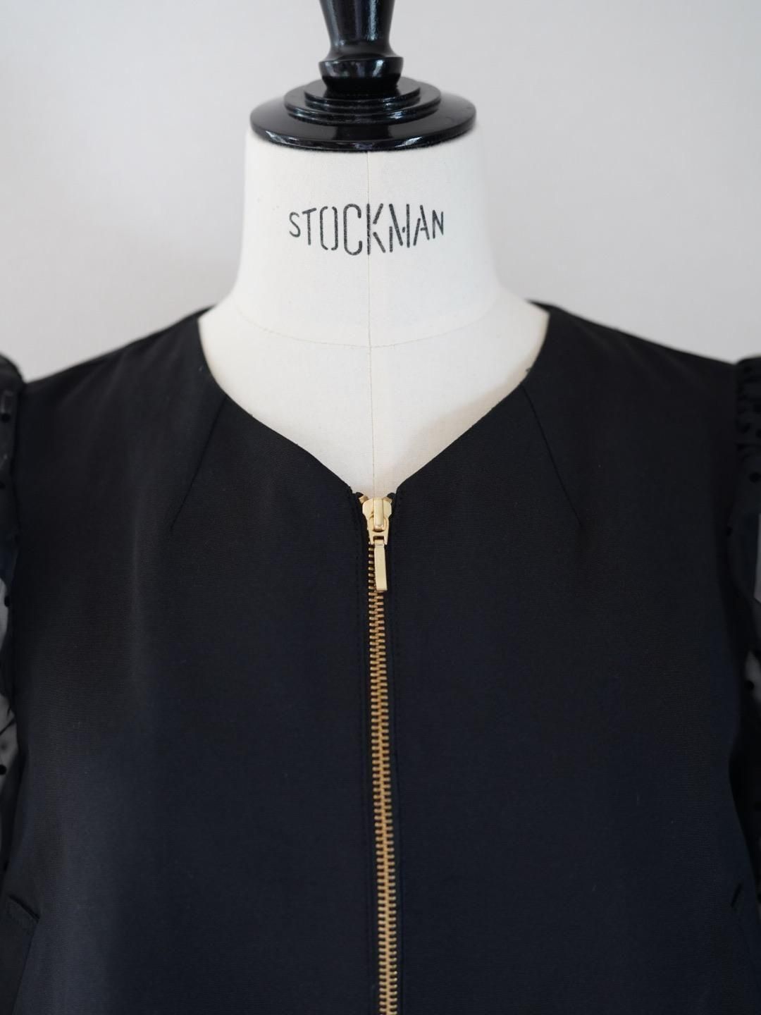 ドットブルゾン【ﾌﾞﾗｯｸ】