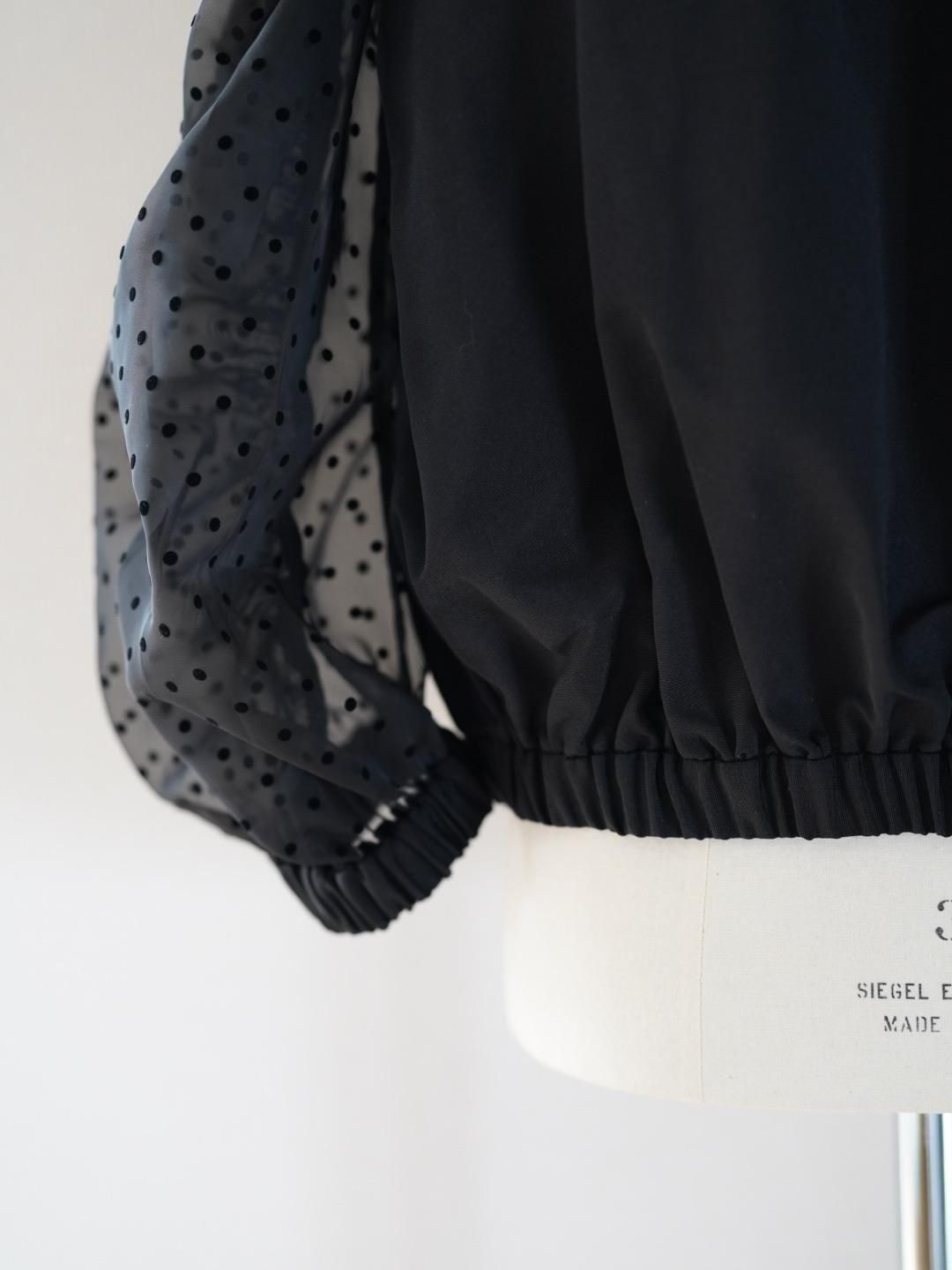 ドットブルゾン【ﾌﾞﾗｯｸ】