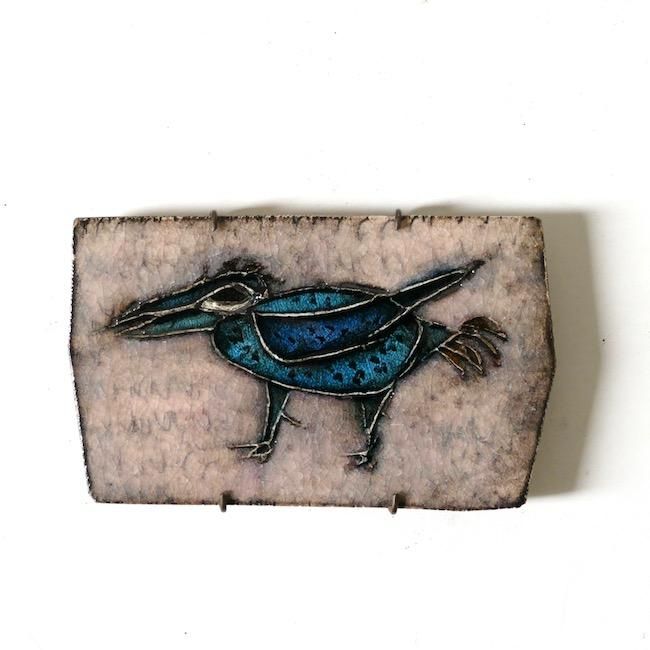 Rut Bryk bird tile / ルート・ブリュック 鳥 陶板(ピンク) - SISU