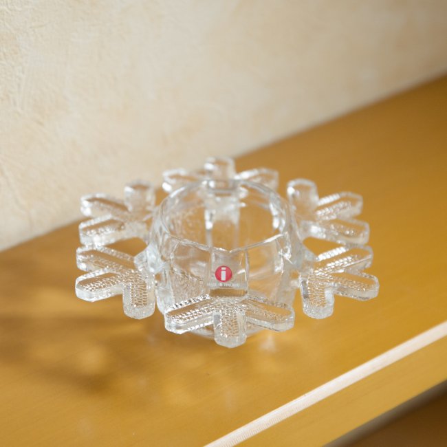 Iittala Nuutajarvi Valto Kokko Snow Crystal Candleholder/ イッタラ ヌータヤルヴィ ヴァルト・コッコ  キャンドルホルダー - SISU