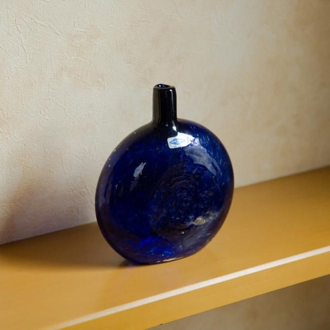 Nuutajarvi Oiva Toikka MANSIKKAPAIKKA base Blue / ヌータヤルヴィ