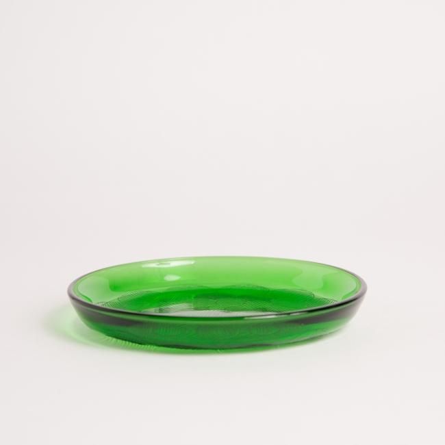 Nuutajarvi Heikki Orvola Miranda plate green Nuutajarvi Heikki Orvola Miranda plate green