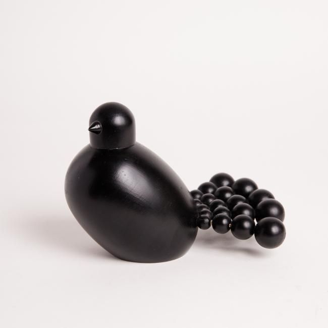 希少なaarikka 鳥のオブジェ aarikka アーリッカ 鳥のオブジェ （特大）/ with レース敷物