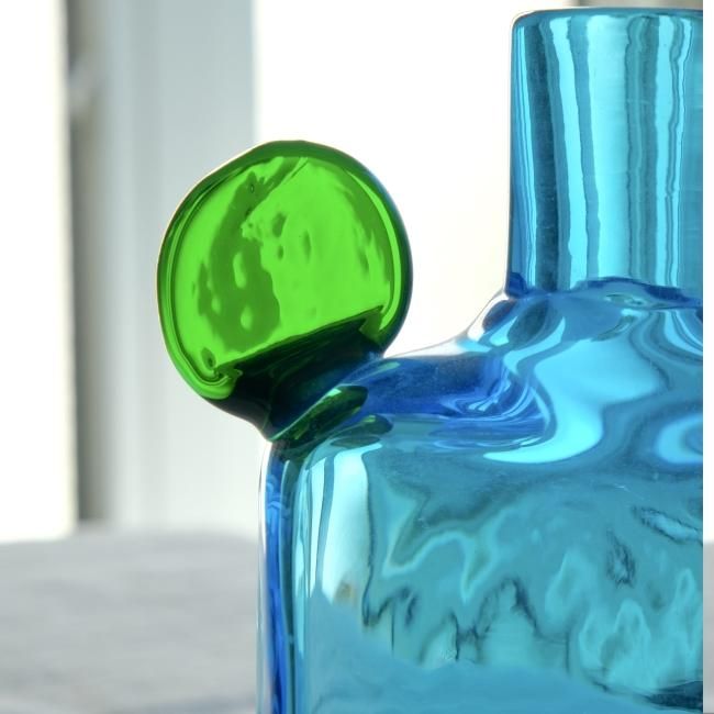 Pompom Vase　N527 　ブルー　ポムポムベース　オイヴァ・トイッカ iittala - 未使用 iittala イッタラ POMPOM/PAMPULA ポムポム オイバ