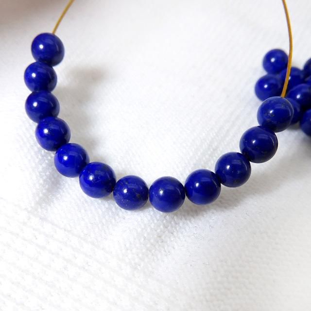 ラピスラズリ 5mm丸珠 (1粒売り) - 魔石屋.com