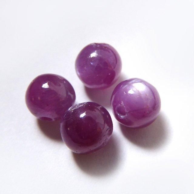 バイオレットスターサファイア 6.5mm丸珠 4粒売り - 魔石屋.com