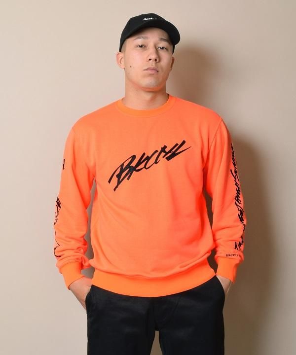 Back Channel】SLEEVE PRINT CREW SWEAT