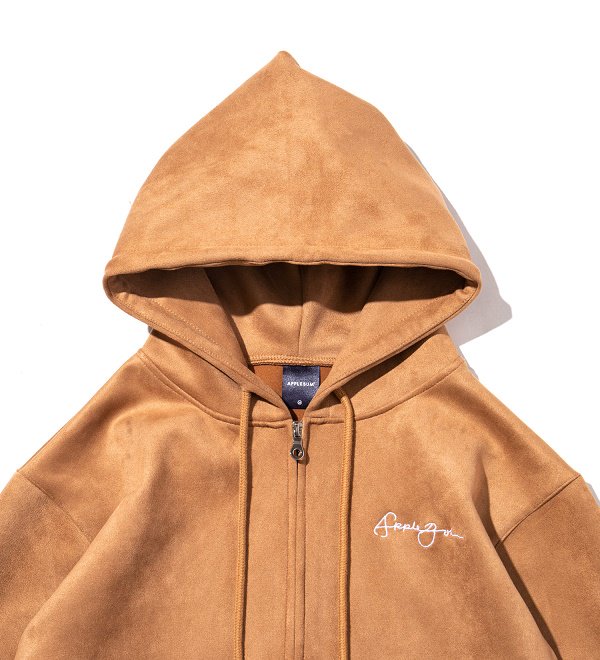 APPLEBUM】SYNTHETIC SUEDE ZIP PARKA