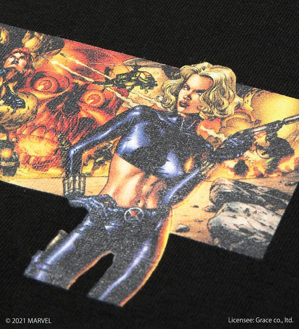 APPLEBUM】“BLACK WIDOW” COMICS γ T-SHIRT