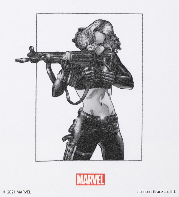 APPLEBUM】“BLACK WIDOW” COMICS α T-SHIRT