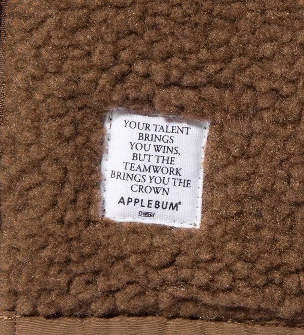 APPLEBUM Sheep Boa Fleece Jacket Olive M-