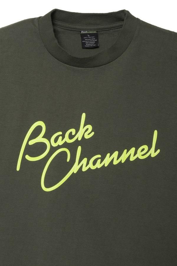 Back Channel ロゴ Tシャツ 黒NEON SIGN T