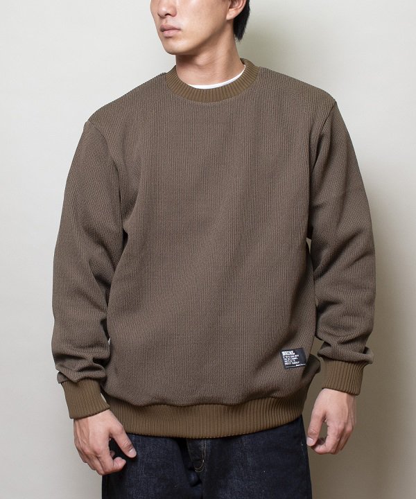 Back Channel】KNIT CREWNECK 結束ジャージ素材【XL】-