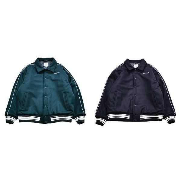 APPLEBUM】COLLARED MELTON STADIUM JACKET