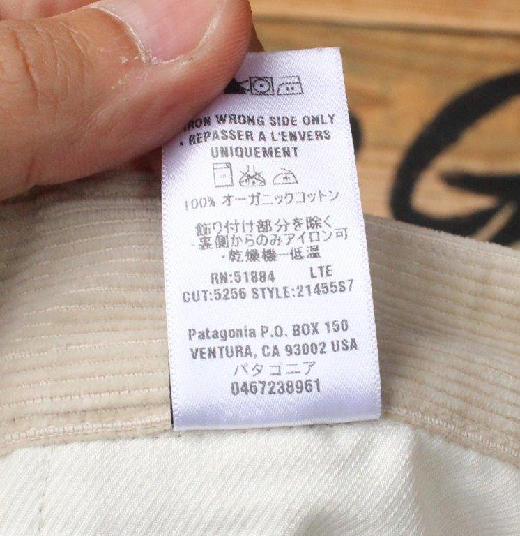 patagonia パタゴニア＞ オーガニックコットンコーデュロイハーフ