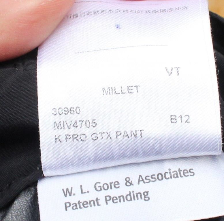 MILLET ミレー＞ K PRO GTX PANT KプロGTXパンツ | 中古