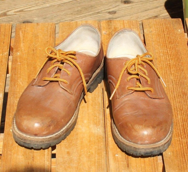 ゴローgoro革靴 プレントウ深型 濃茶色-