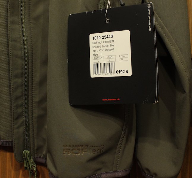 MAMMUT マムート＞ SOFtech GRANITE hooded Jacket ソフテック