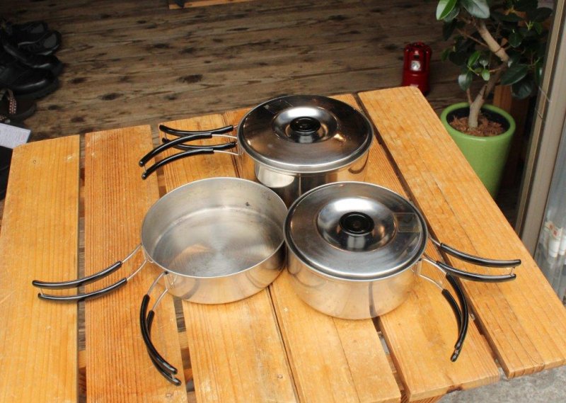 EVERNEW エバニュー＞ STAINLESS COOK SET S ステンレスクックセットS