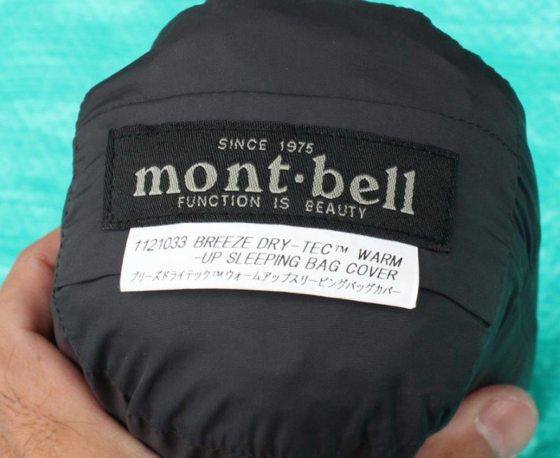 mont-bell モンベル＞ BREEZE DRY-TEC WARM-UP SLEEPING BAG COVER