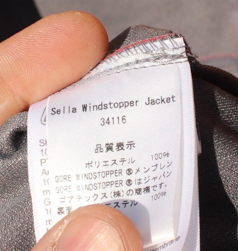 berghaus バーグハウス＞ SELLA WINDSTOPPER JACKET セラ