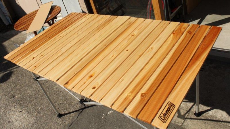 Coleman コールマン＞ Natural Wood Roll Table 120 ナチュラルウッド