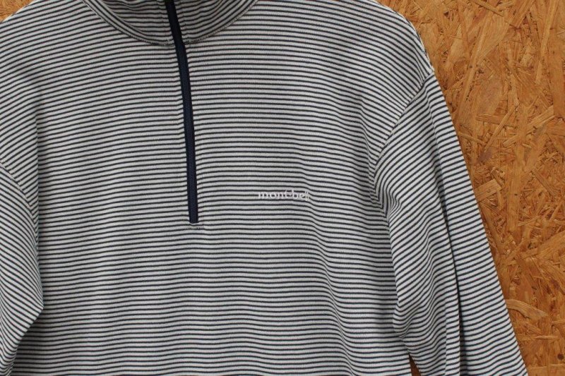 mont-bell モンベル＞ WIC.Border L/S Zip T-Shirts WIC.ボーダー