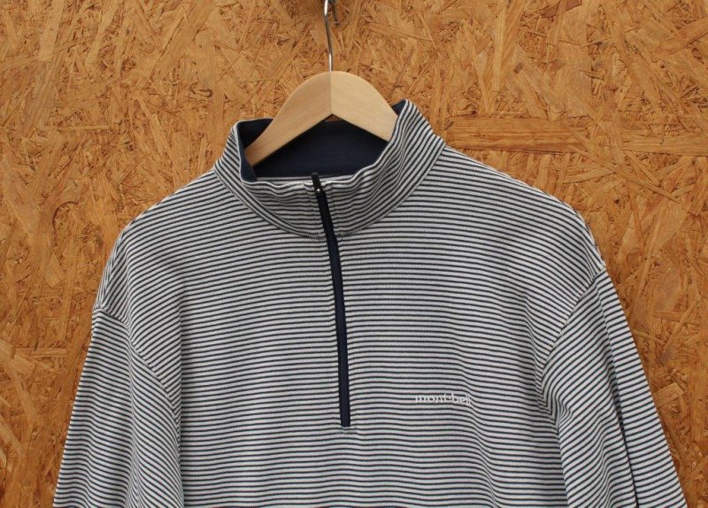 mont-bell モンベル＞ WIC.Border L/S Zip T-Shirts WIC.ボーダー