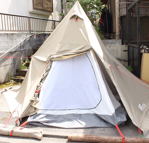 FIELDOOR フィールドア＞ ONE POLE TENT T/C 400 ワンポールテントT/C