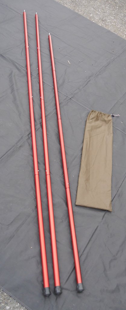 snow peak スノーピーク＞ ウィングポールレッド 280cm・240cm 3本