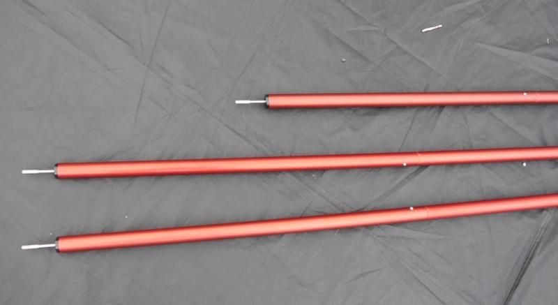 snow peak スノーピーク＞ ウィングポールレッド 280cm・240cm 3