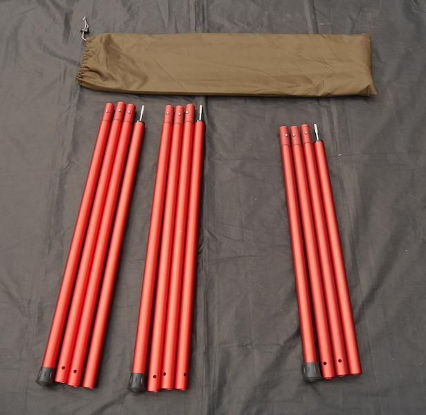 snow peak スノーピーク> ウィングポールレッド 280cm・240cm 3 snow peak スノーピーク> ウィングポールレッド 280cm・240cm 3