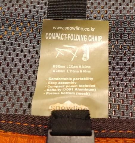 snowline(スノーライン) コンパクトフォールディングチェア SN0075 snowline スノーライン＞ compact folding chair コンパクト