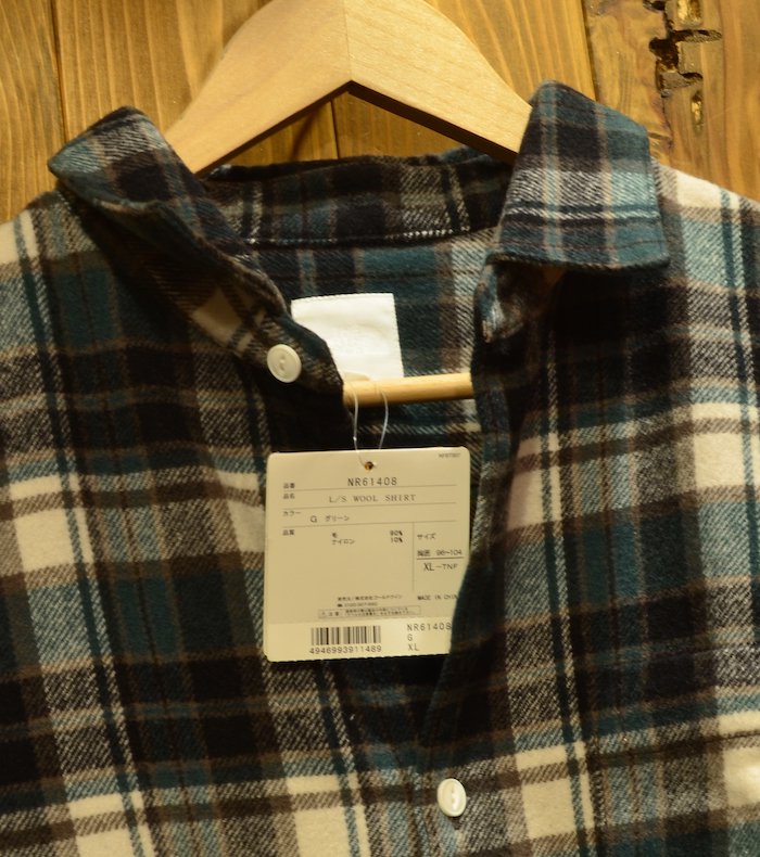 THE NORTH FACE ノースフェイス＞ L/S WOOL SHIRT ロングスリーブ