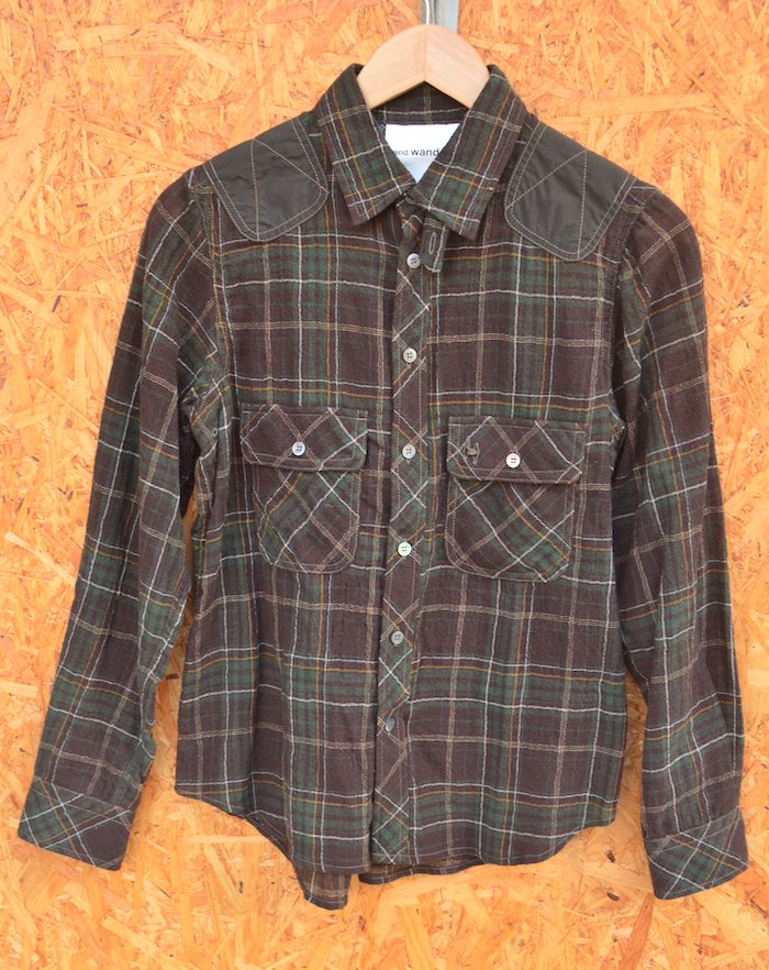 and wander アンドワンダー＞ wool check shirt | 中古アウトドア用品