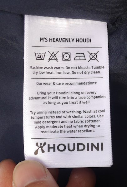 HOUDINI フーディニ＞ Ms Heavenly Houdi メンズ ヘヴンリー フーディ