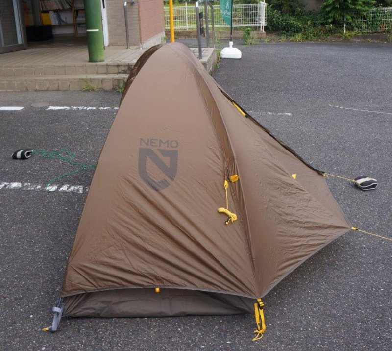 ソロキャンプ 軽量1.28kg 自立 登山 テント【NEMO ニーモ/Atom 1P