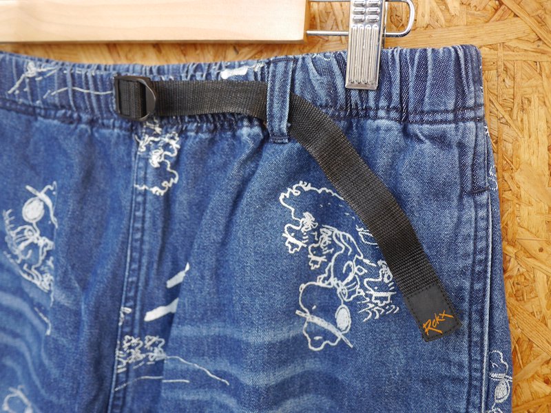 ROKX × PEANUTS ロックス×ピーナッツ＞ DENIM ROKX SHORT MONO SNOOPY