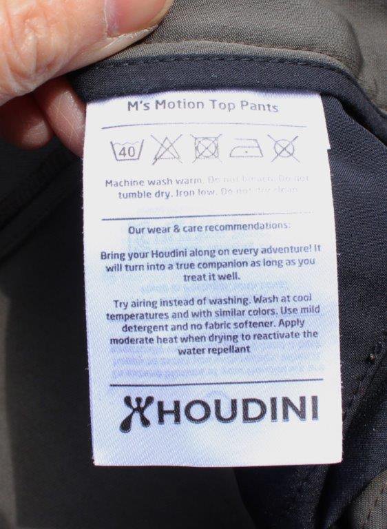 HOUDINI フーディニ＞ Motion Top Pants モーショントップパンツ
