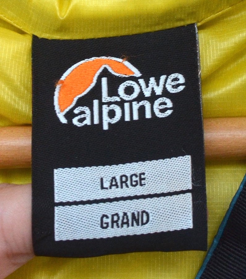良品 LOWE ALPINE ロウアルパイン ダウンパーカー グレー XLサイズ