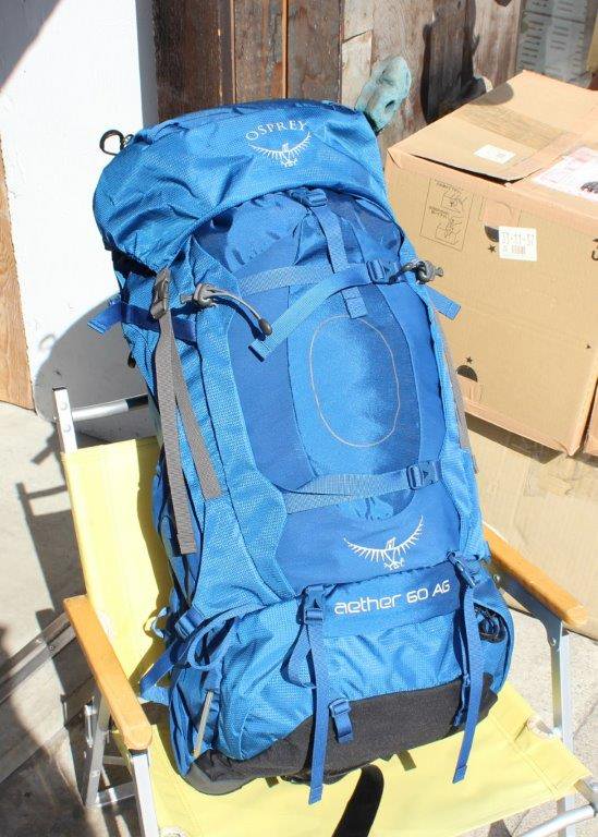 未使用品】オスプレイ AETHER AG 60L/イーサAG 60L 登山用品 確認の