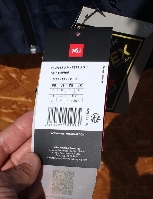 MILLET ミレー＞ GRANDS MONTETS II GTX JACKET グランモンテII