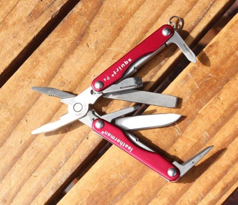 LEATHERMAN, Squirt PS4 Keychain Multitool with Spring-Action