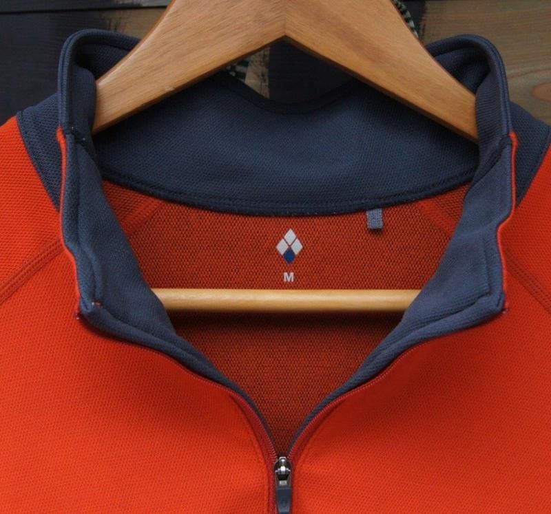 ○★新品 未使用 STONE  メタルジップオーバーシャツ オレンジ mont-bell モンベル＞ジオライン3Dサーマルロングスリーブジップ